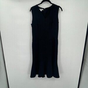 Pendleton Womens Dress 6 Petite Black Sleeveless Business Casual Ruffle Lined